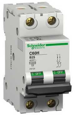 Schneider Electric 24726 АВТ. ВЫКЛ. C60H 2П 10A B