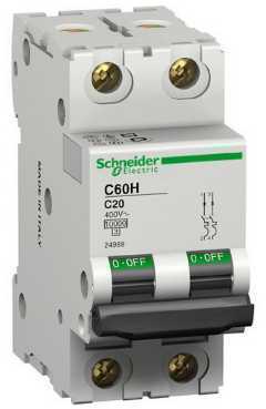 Schneider Electric 24982 АВТ. ВЫКЛ. C60H 2П 2A C