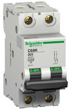 Schneider Electric 25120 АВТ. ВЫКЛ. C60H 2П 32A D
