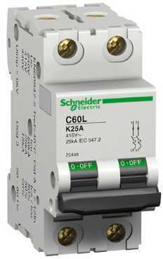 Schneider Electric 25480 Автоматический выключатель C60L 2п 2А K