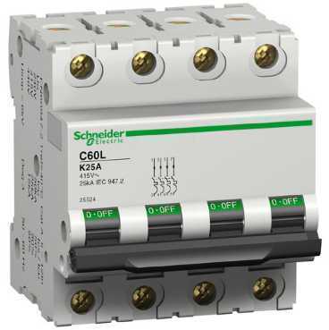 Schneider Electric 25524 Автоматический выключатель C60L 4п 25А K