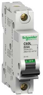 Schneider Electric 26135 Автоматический выключатель C60L 1п 2А Z