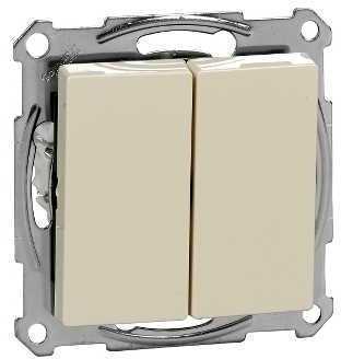 Schneider Electric MTN3115-1344 2 клавишн вык-ль без рамки M-TREND, беж