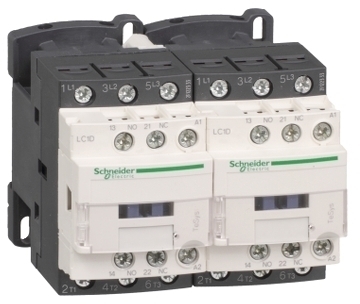 Schneider Electric LC2D09W7 Контактор реверсивный D 3Р,9A,НО+НЗ, 277V 50/60 ГЦ,зажим под винт,