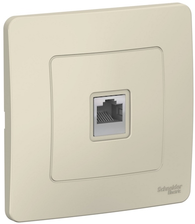 Schneider Electric BLNIS045002 BLANCA С/У РОЗЕТКА компьютерная RJ45, кат.5E, МОЛОЧНЫЙ