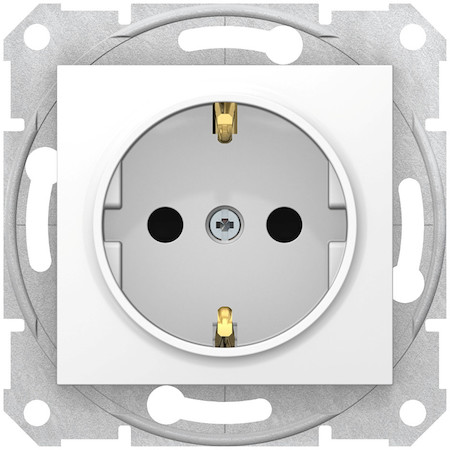 Schneider Electric SDN3001721 SEDNA РОЗЕТКА 16А c з/к, со шторками, быстрозажимные контакты, БЕЛЫЙ