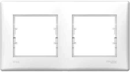 Schneider Electric SDN5810621 Sedna РАМКА х2 горизонтальная IP44, БЕЛАЯ