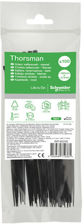 Schneider Electric IMT46256 СТЯЖКА КАБЕЛЬНАЯ 160х2.5 ЧЁРНАЯ (100шт)