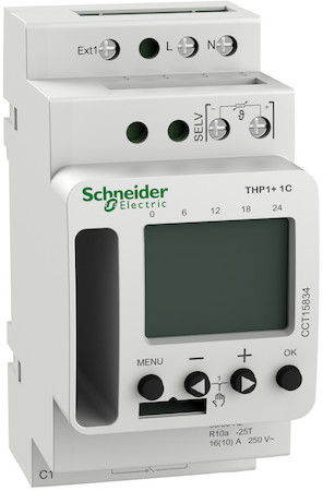 Schneider Electric CCT15834 ТЕРМОСТАТ THP1+ 1С электрон. программируемый, 1 выход
