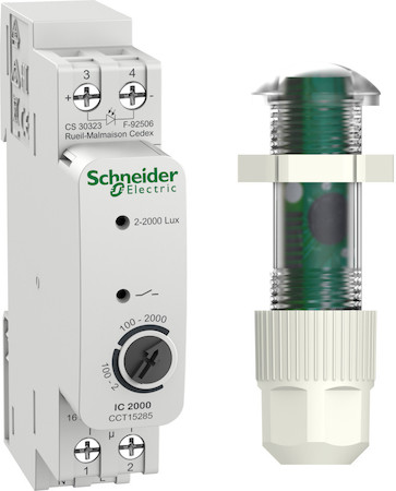 Schneider Electric CCT15285 СУМЕРЕЧНЫЙ ВЫКЛЮЧАТЕЛЬ IC2000d аналоговый с щитовым датчиком освещен. для помещ.