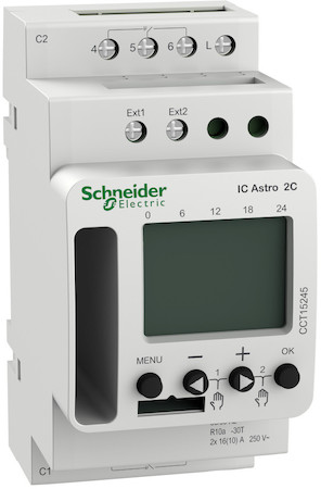 Schneider Electric CCT15245 АСТРОНОМ. РЕЛЕ ВРЕМЕНИ IC ASTRO 2С, 2вых, поддержка BT модуля (excluded)