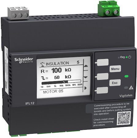 Schneider Electric IMDIFL12MC Локализатор повреждения изоляции IFL12, 110-440В Modbus высокий уровень помех