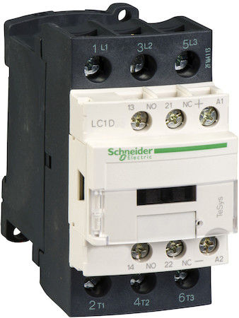 Schneider Electric LC1D256BLS207 КОНТАКТОР.3Р,25A,НО+НЗ,24V-,ОГРАН,КОЛЬЦ, 2.4ВТ, ЖД