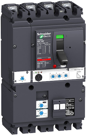 Schneider Electric LV430983 Автоматический выключатель VigiComPact NSX160F, 36 kA при 415 В пер.тока, расцеп.MicroLogic 2.2 40A, Vigi MH, 4П4Т