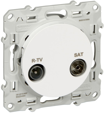 Schneider Electric S52R454 ODACE РОЗЕТКА R-TV/SAT, одиночная, БЕЛЫЙ