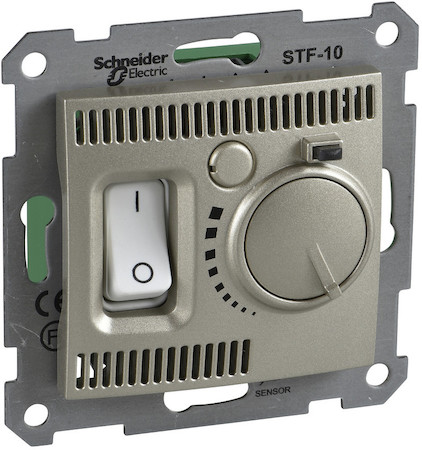 Schneider Electric SDN6000368 SEDNA ТЕРМОСТАТ ТЕПЛОГО ПОЛА, 10А, 230В, ТИТАН