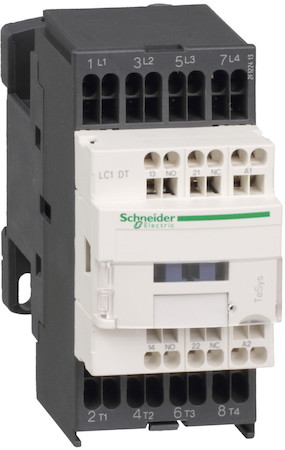 Schneider Electric LC1DT323BL КОНТАКТОР D 4P (4НО),АС1 32 А,НО+НЗ,24V DС,2.4 ВТ,РАСШ. ДИАПАЗОН,ОГРАН. ПЕР