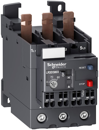 Schneider Electric LR3D3803 ТЕПЛОВОЕ РЕЛЕ ПЕРЕГРУЗКИ НЕ ДИФФЕРЕНЦИАЛЬНОЕ 62-80А КЛАСС 10A EVERLINK+ПРУЖ.ЗАЖ.