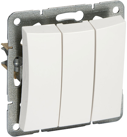 Schneider Electric WDE000131 ТРЕХКЛАВИШНЫЙ ВЫКЛ.(СХ.3),МЕХ-М,БЕЛЫЙ