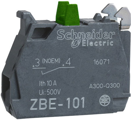 Schneider Electric ZBE101 БЛОК-КОНТ. ДЛЯ ВИНТ. КРЕПЛЕНИЯ 1НО