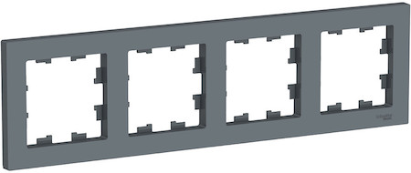 Schneider Electric ATN000704 ATLASDESIGN 4-постовая РАМКА, универсальная, ГРИФЕЛЬ