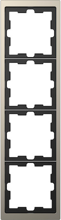 Schneider Electric MTN4040-6550 MERTEN D-Life РАМКА 4-постовая, НИКЕЛЬ