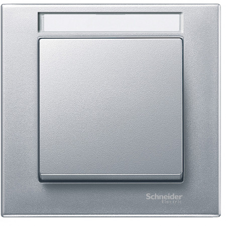 Schneider Electric MTN476160 MERTEN M-Smart РАМКА 1 пост с полем д/надписи, АЛЮМИНИЙ, SM