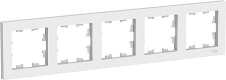 Schneider Electric ATN000105 ATLASDESIGN 5-постовая РАМКА, универсальная, БЕЛЫЙ