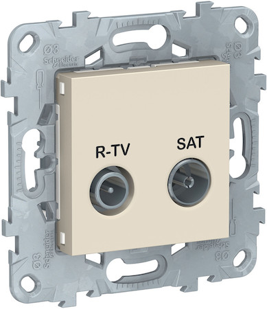 Schneider Electric NU545444 UNICA NEW розетка R-TV/ SAT, одиночная, бежевый