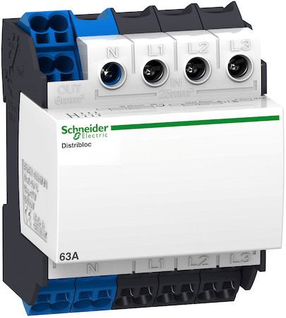 Schneider Electric 04040 РАСПРЕДЕЛИТЕЛЬНЫЙ БЛОК DISTRIBLOC 63A,ВВОД СНИЗУ