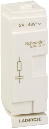Schneider Electric LAD4RC3E МОДУЛЬ ОГРАНИЧЕНИЯ КОММУТАЦИОННЫХ ПЕРЕНАПРЯЖЕНИЙ RC 24…48В D40A ДО D65A EVERLINK
