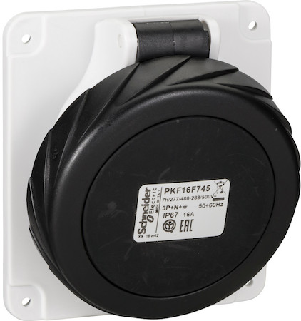 Schneider Electric PKF16F745 РОЗ ПАНЕЛ УГЛ ВИНТ 16A 3PNE 480-500 IP67