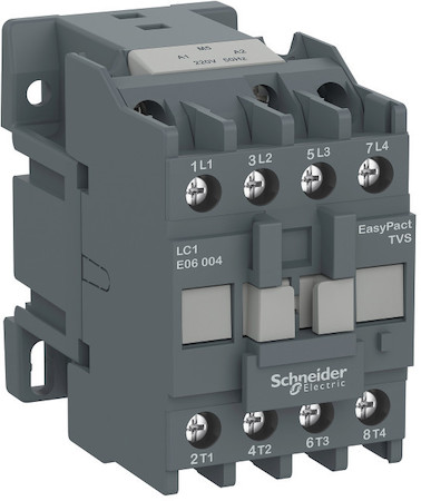 Schneider Electric LC1E06008E7 КОНТАКТОР TVS 4P(2НО+2НЗ) 16А AC1 48В 50/60ГЦ