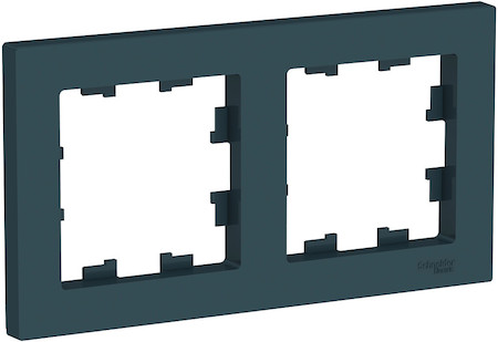 Schneider Electric ATN000802 ATLASDESIGN 2-постовая РАМКА, универсальная, ИЗУМРУД
