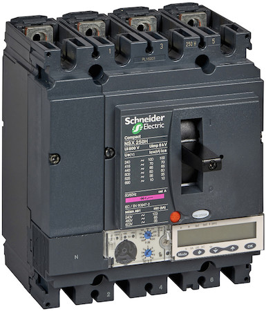 Schneider Electric LV431807 Автоматический выключатель ComPact NSX250H, 70 kA при 415 В пер.тока, расцепитель MicroLogic 5.2 A 100 A, 4П4Т
