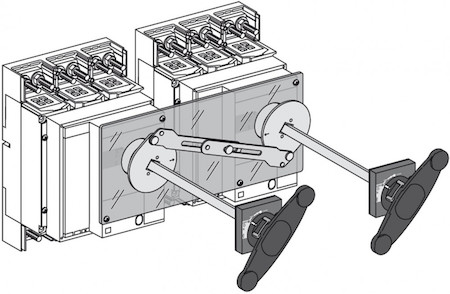Schneider Electric 33890 КОМПЛЕКТ ВЗАИМОБЛОКИРОВКИ 2Х ПОВОРОТН. РУКОЯТОК