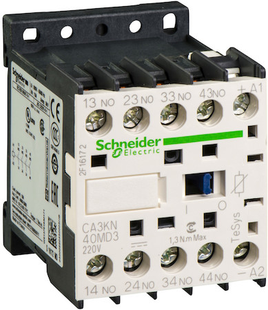 Schneider Electric CA3KN31MD3 ПРОМЕЖУТОЧНОЕ РЕЛЕ 3НО+1НЗ, ЦЕПЬ УПРАВЛЕНИЯ 220В ПОСТОЯННОГО ТОКА