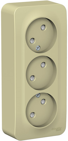 Schneider Electric BLNRA001317 BLANCA О/У РОЗЕТКА 3-я без заземления со шт. ИЗОЛ.ПЛ.,16А, 250В, БЕЖЕВЫЙ