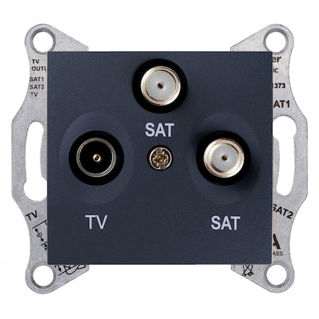 Schneider Electric SDN3502170 SEDNA TV/SAT/SAT РОЗЕТКА оконечная, 1dB, ГРАФИТ