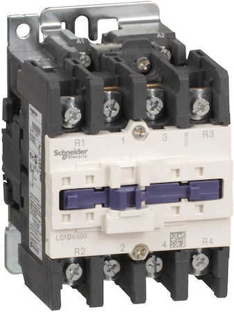 Schneider Electric LC1D65008FE7 КОНТАКТОР D 4Р (2 НО + 2 НЗ), AC1 80 A, 115V 50/60 ГЦ, ЗАЖИМ ПОД ВИНТ