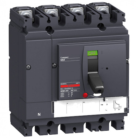 Schneider Electric LV434565 Автоматический выключатель ComPact NSX400F, 36 kA при 415 В пер.тока, расцепитель MicroLogic 2.3-AB 400 A, 4П4Т