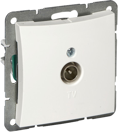 Schneider Electric WDE000191 ДУЭТ TV АНТЕННА коннектор 0,7DB, механизм, БЕЛЫЙ