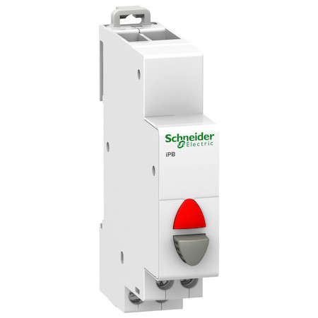 Schneider Electric A9E18037 КНОПКА УПРАВЛЕНИЯ iPB 1НЗ СЕР+КРАСН ИНДИК-Р