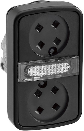 Schneider Electric ГОЛОВКА КНОПКИ ДВОЙНАЯ БЕЗ ВСТАВОК + LED ZB4BW7A97