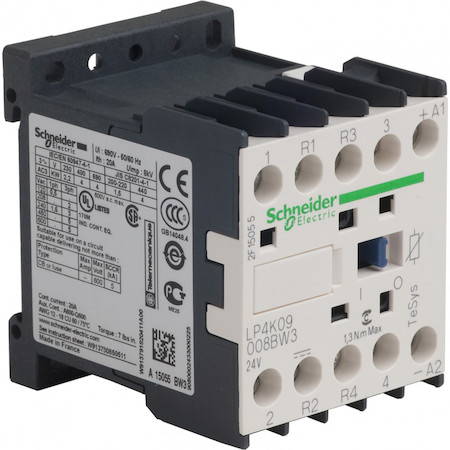 Schneider Electric LP4K09008BW3 КОНТАКТОР K 4Р(2НО+ 2НЗ),AC1.20A,24VDC 1.8 Вт,РАСШ