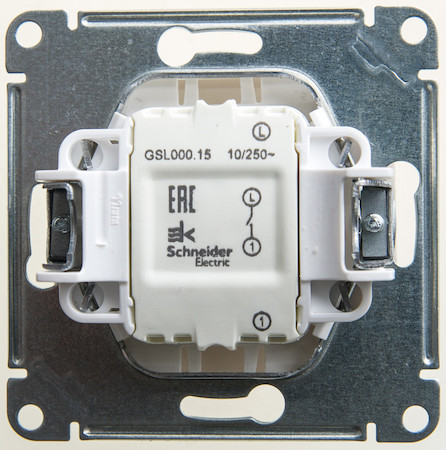 Schneider Electric GSL000615 GLOSSA Нажимная КНОПКА, сх.1, 10АХ, механизм, ПЕРЛАМУТР