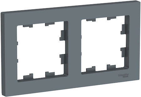 Schneider Electric ATN000702 ATLASDESIGN 2-постовая РАМКА, универсальная, ГРИФЕЛЬ