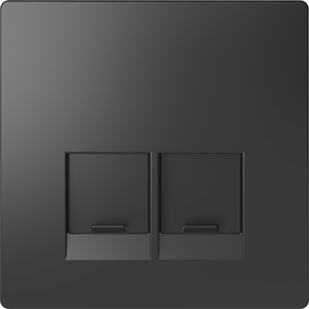 Schneider Electric MTN4572-6034 MERTEN D-Life ЦЕНТРАЛЬНАЯ НАКЛАДКА для 2-х модульных разъемов, АНТРАЦИТ