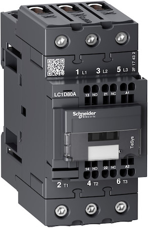 Schneider Electric LC1D80A3G7 3P КОНТАКТОР AC3 440В 80A КАТУШКА УПР. 120В AC 50/60ГЦ EVERLINK+ПРУЖИННЫЙ ЗАЖИМ