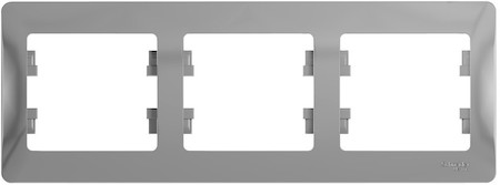 Schneider Electric GSL000303 GLOSSA 3-постовая РАМКА, горизонтальная, АЛЮМИНИЙ